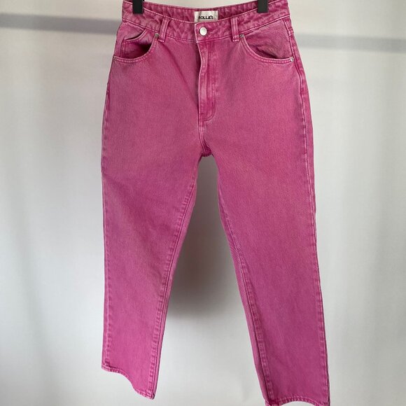 Rolla’s High Rise Straight Women's Jeans Pink - Size 27 - Picture 1 of 5